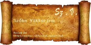 Szőke Viktorina névjegykártya